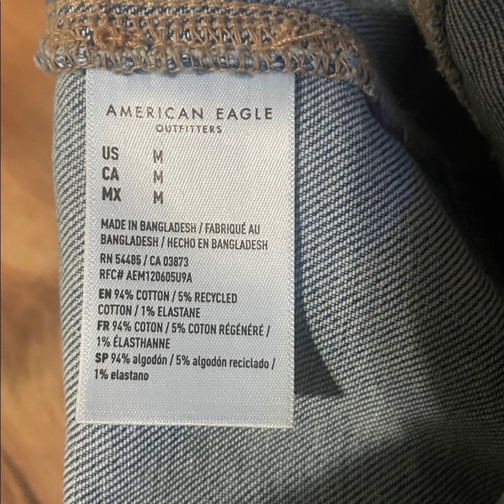 American Eagle Denim Button-Up Halter Top Sz Med - Picture 5 of 6